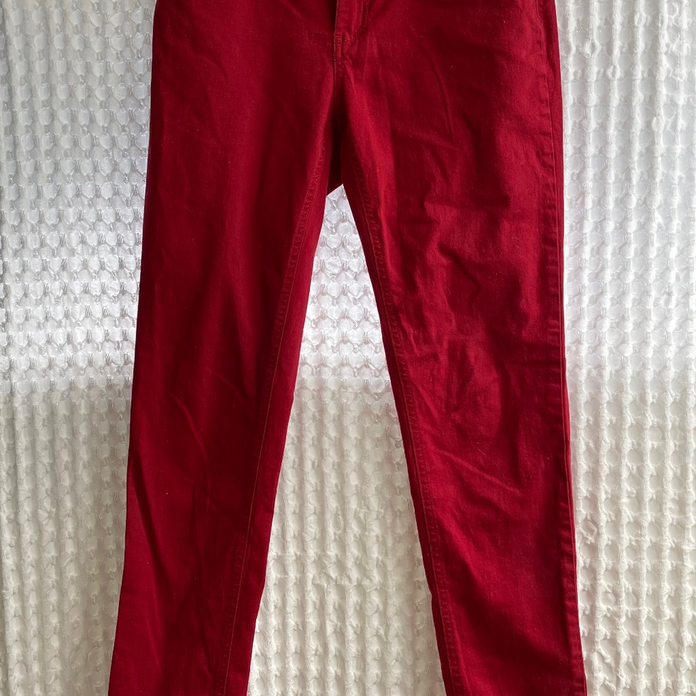 Red jeans by New Directions, size 6, cigarette cut